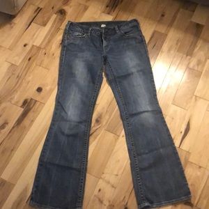 Women’s Silver Aiko 32/33 bootcut stretch jeans